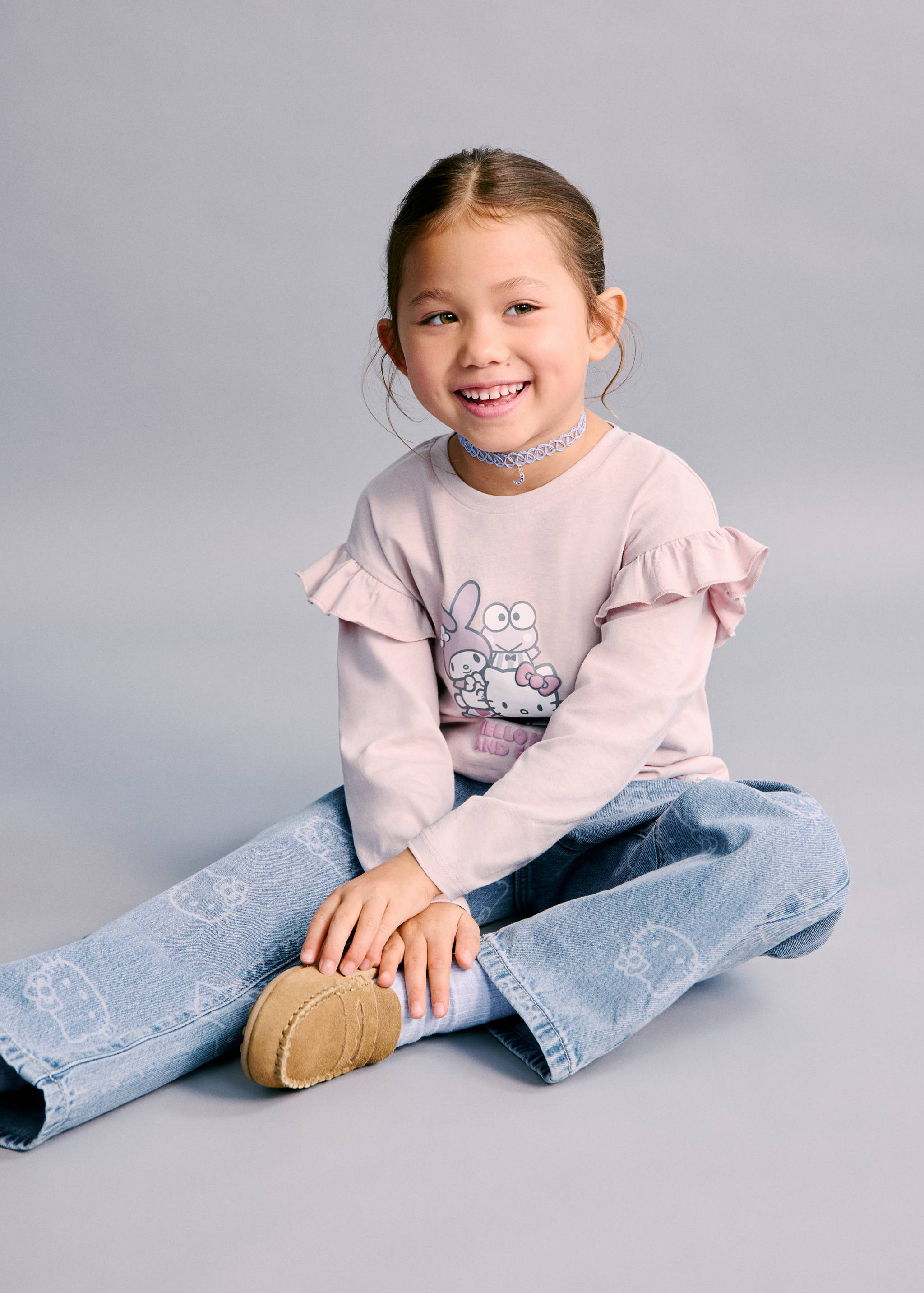 Jeans rectos Hello Kitty - Plano medio