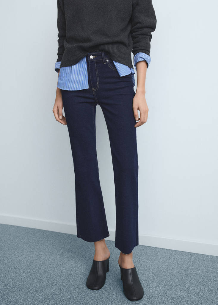 Sienna flared cropped jeans — Open Blue