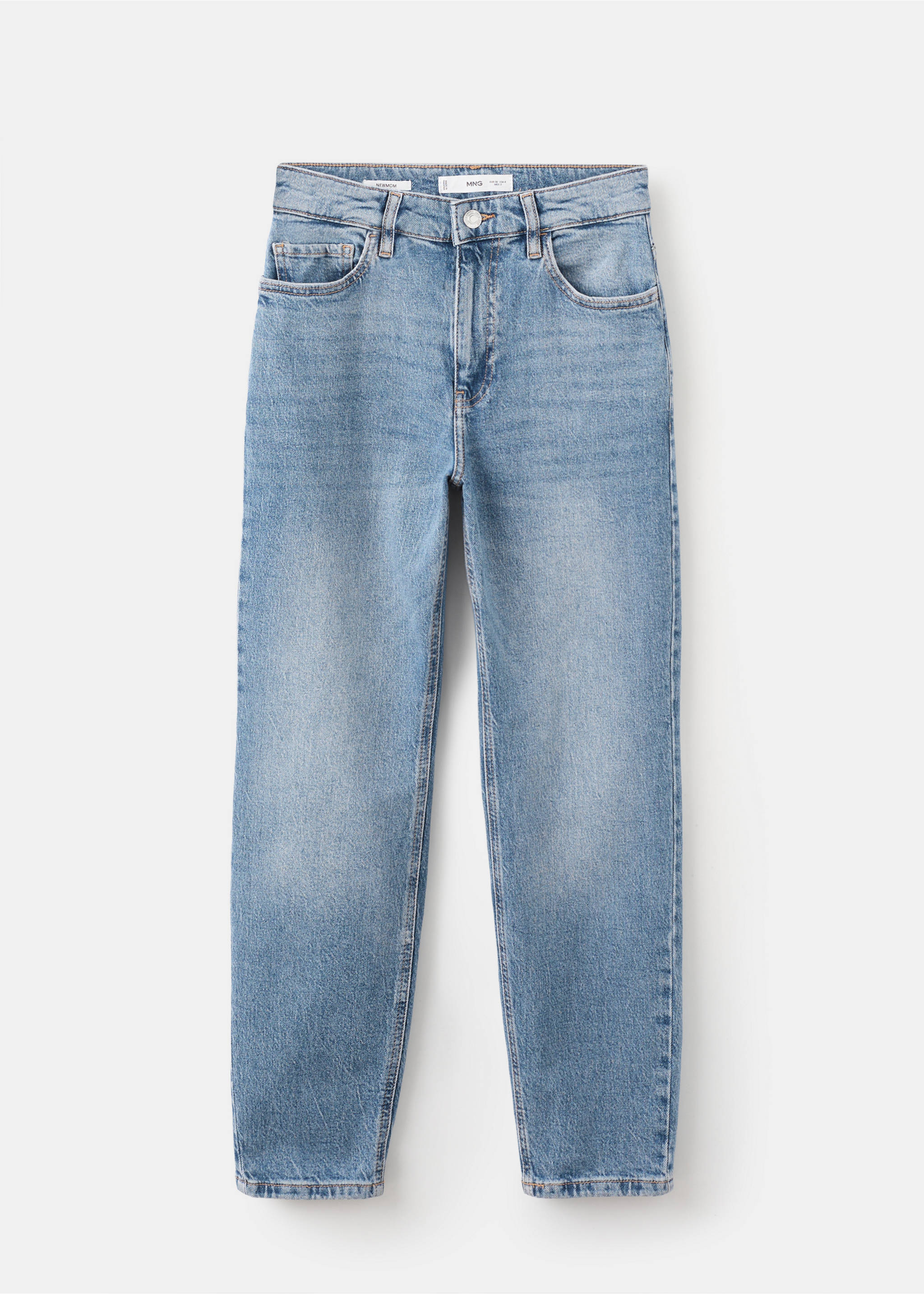 Newmom comfort high-rise jeans - Article without model, Medium Blue. Ref: 27011242-00.