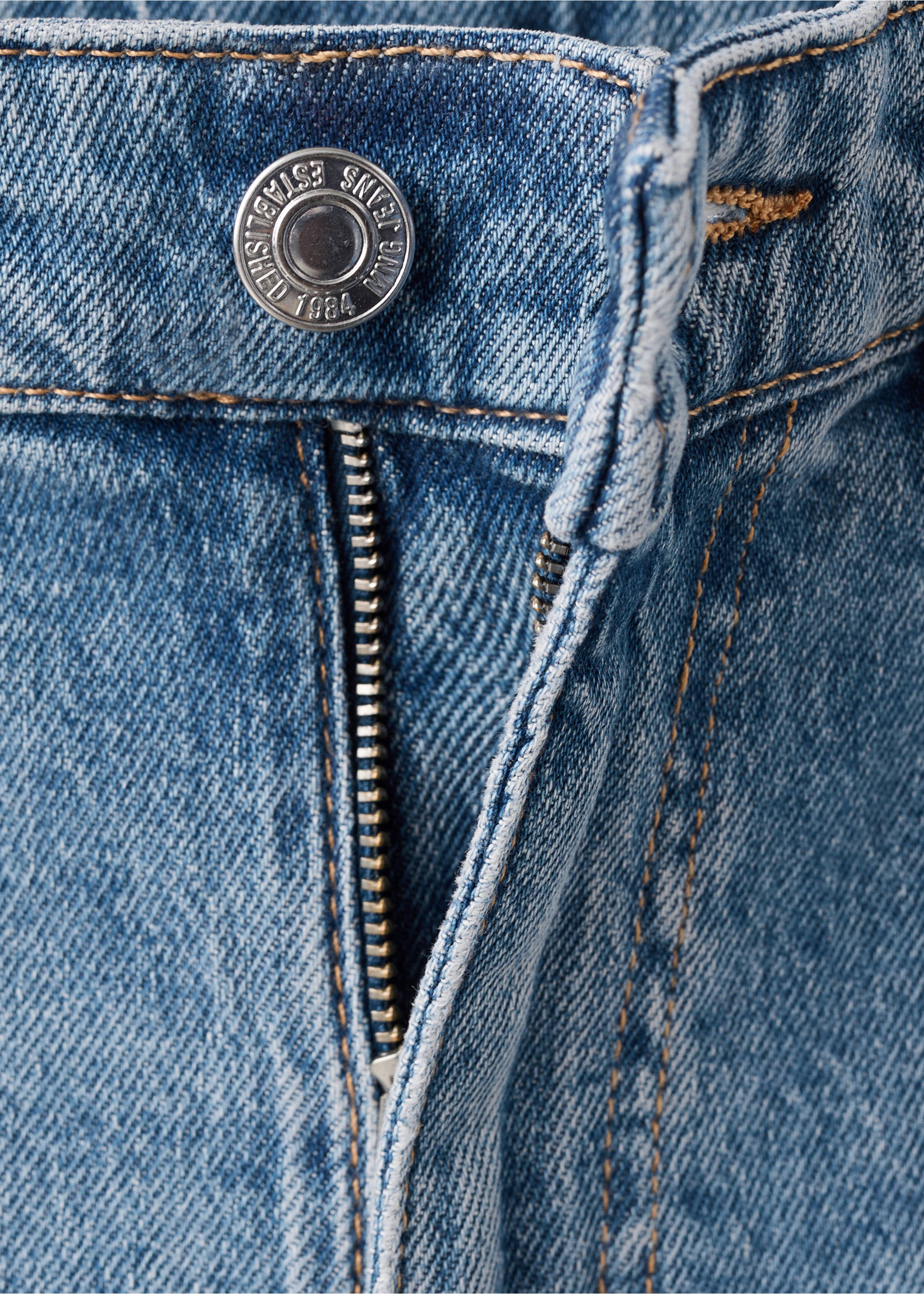 Newmom comfort high-rise jeans - Details of the article 8, Medium Blue. Ref: 27011242-00.