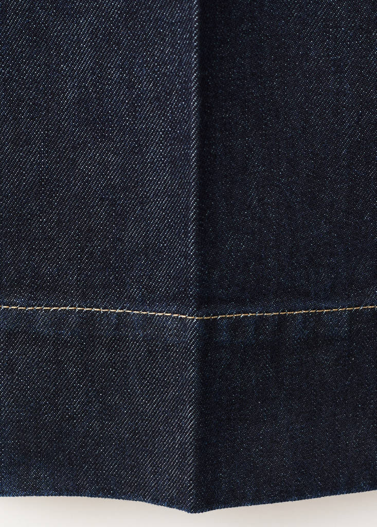 Straight-leg jeans with seam stitching — Dark Blue
