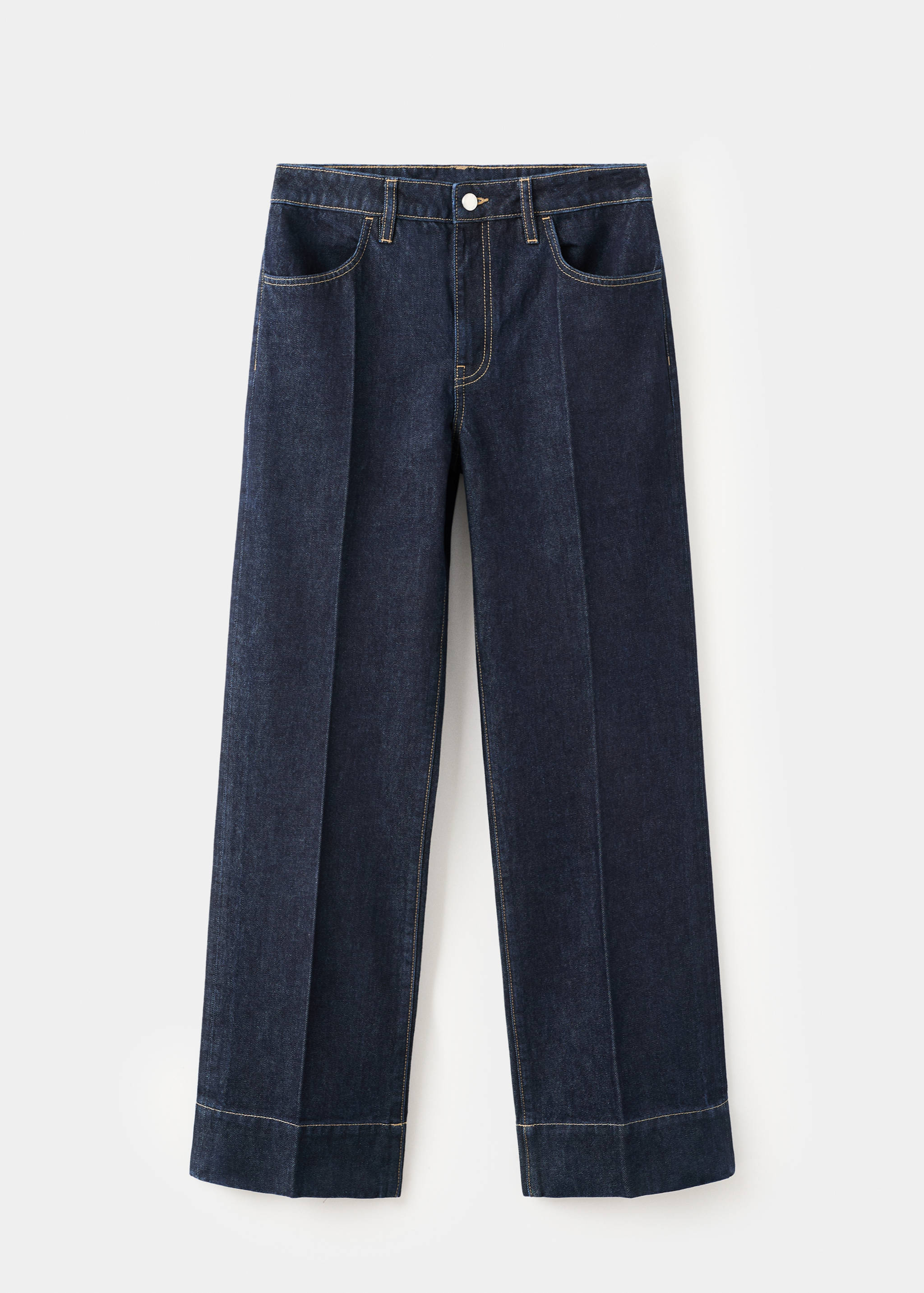 Straight-leg jeans with seam stitching - Article without model