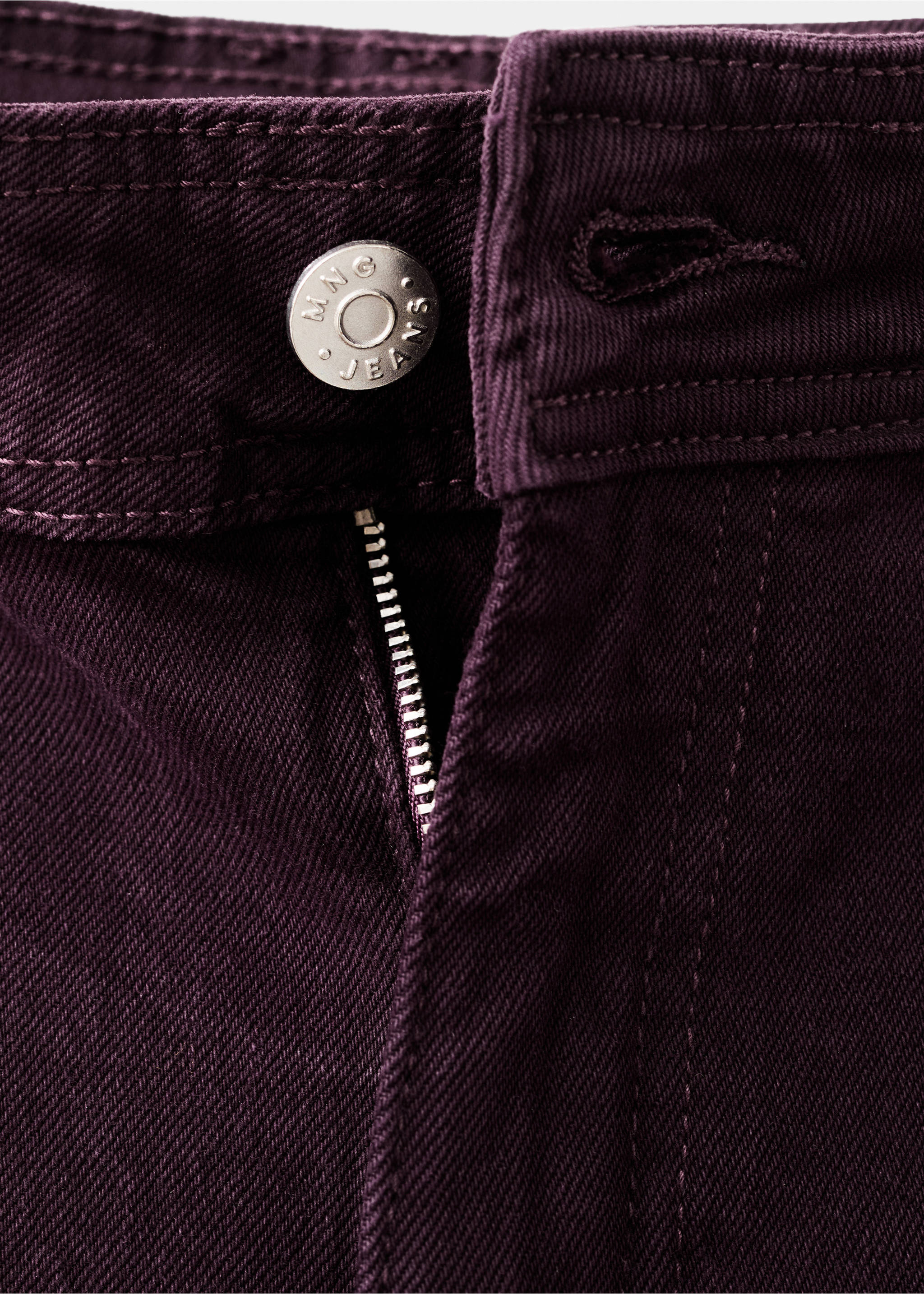 Jeans Catherin culotte tiro alto - Detalle del artículo 8, Vino. Ref: 27011245-00.