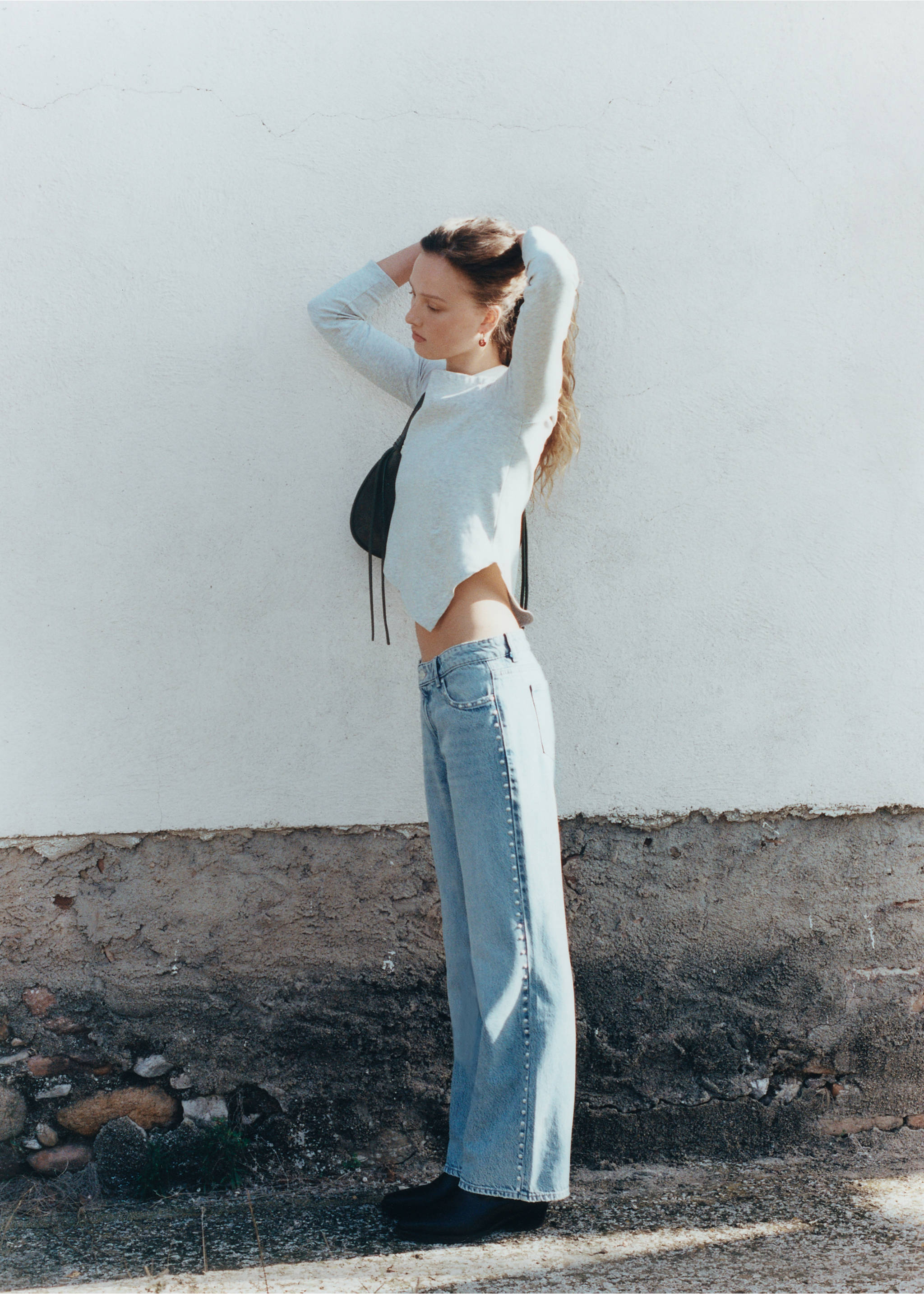 Jeans straight tachas - Detalle del artículo 5, Azul medio. Ref: 27011251-00.