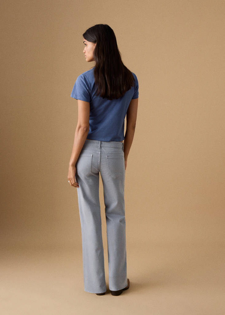 Low-rise jeans with cord drawstring — Blue