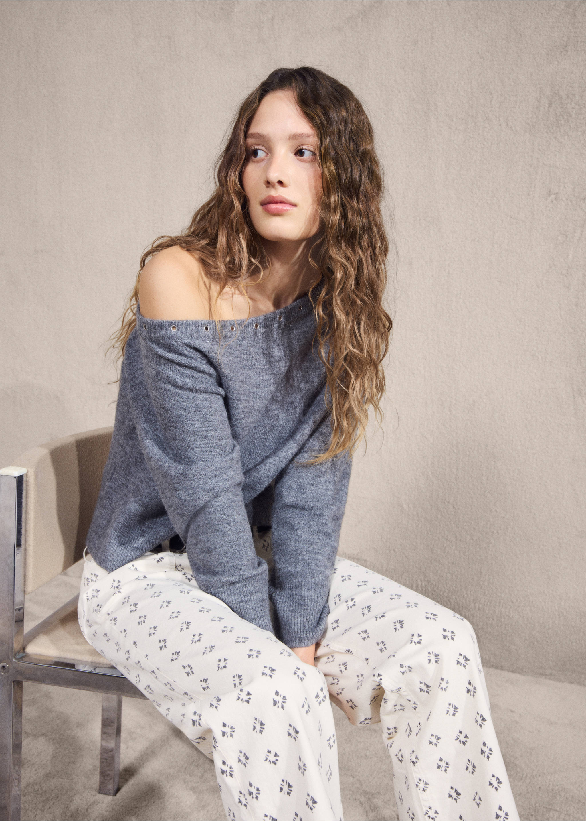 Texans rectes estampats - Detall de l'article 7, Blanc trencat. Ref: 27011255-00.