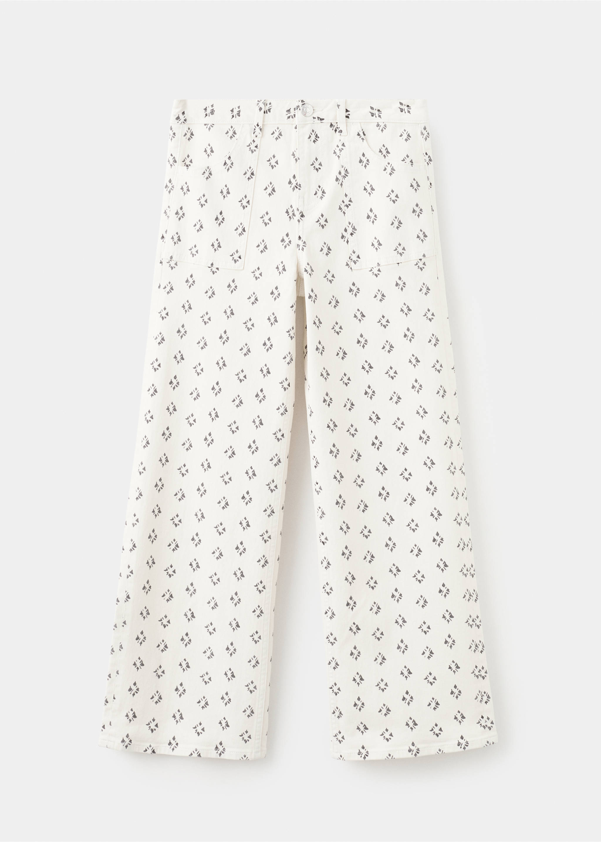 بنطلون جينز مستقيم مطبوع - منتج دون نموذج, سكري. Ref: 27011255-00.