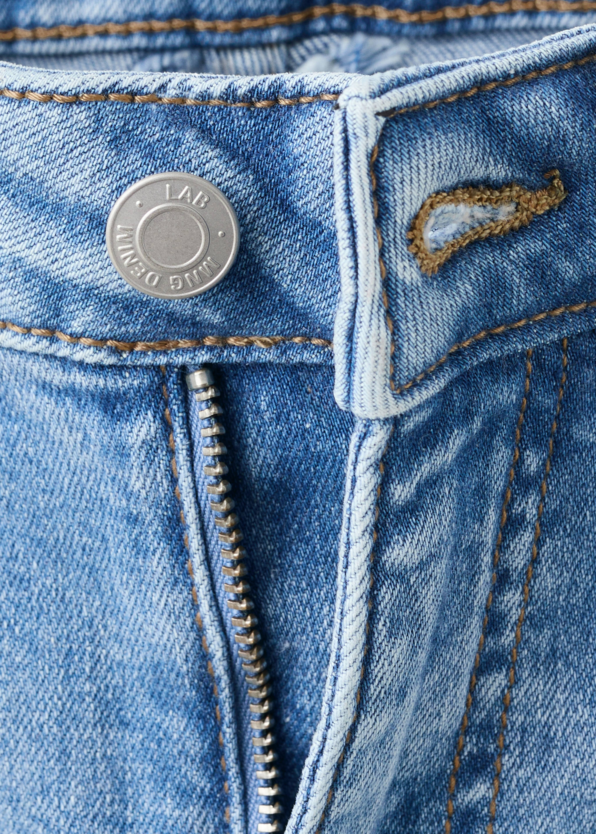 Frayed low-rise skinny jeans - Details of the article 8