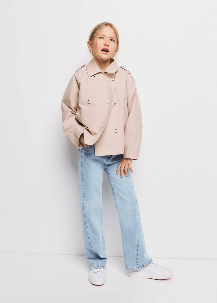 MANGO KIDS - Jean flare à coutures décoratives bleu clair - 11 - Fille