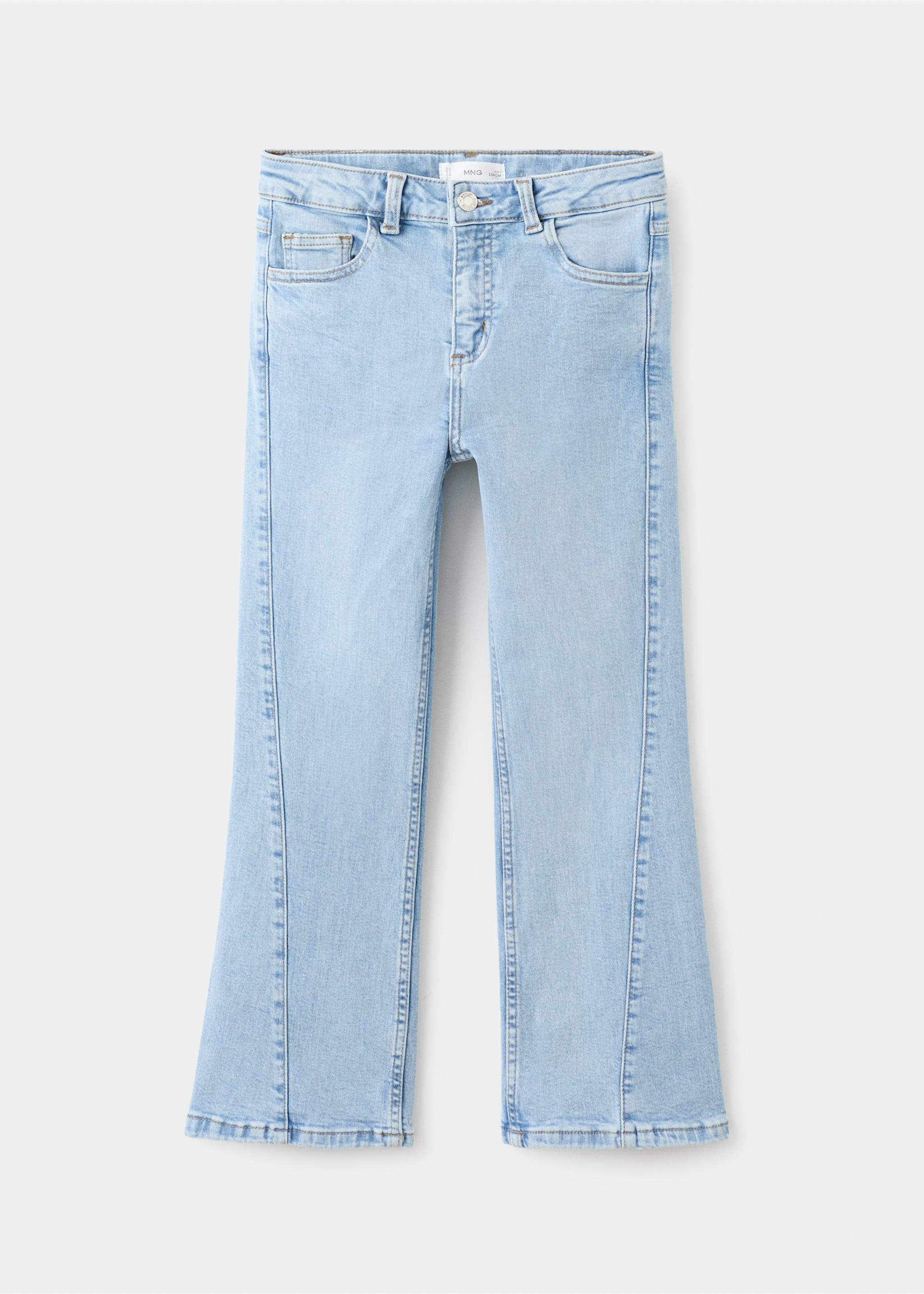Decorative seam flared jeans - Article without model, Light Blue. Ref: 27011262-00.