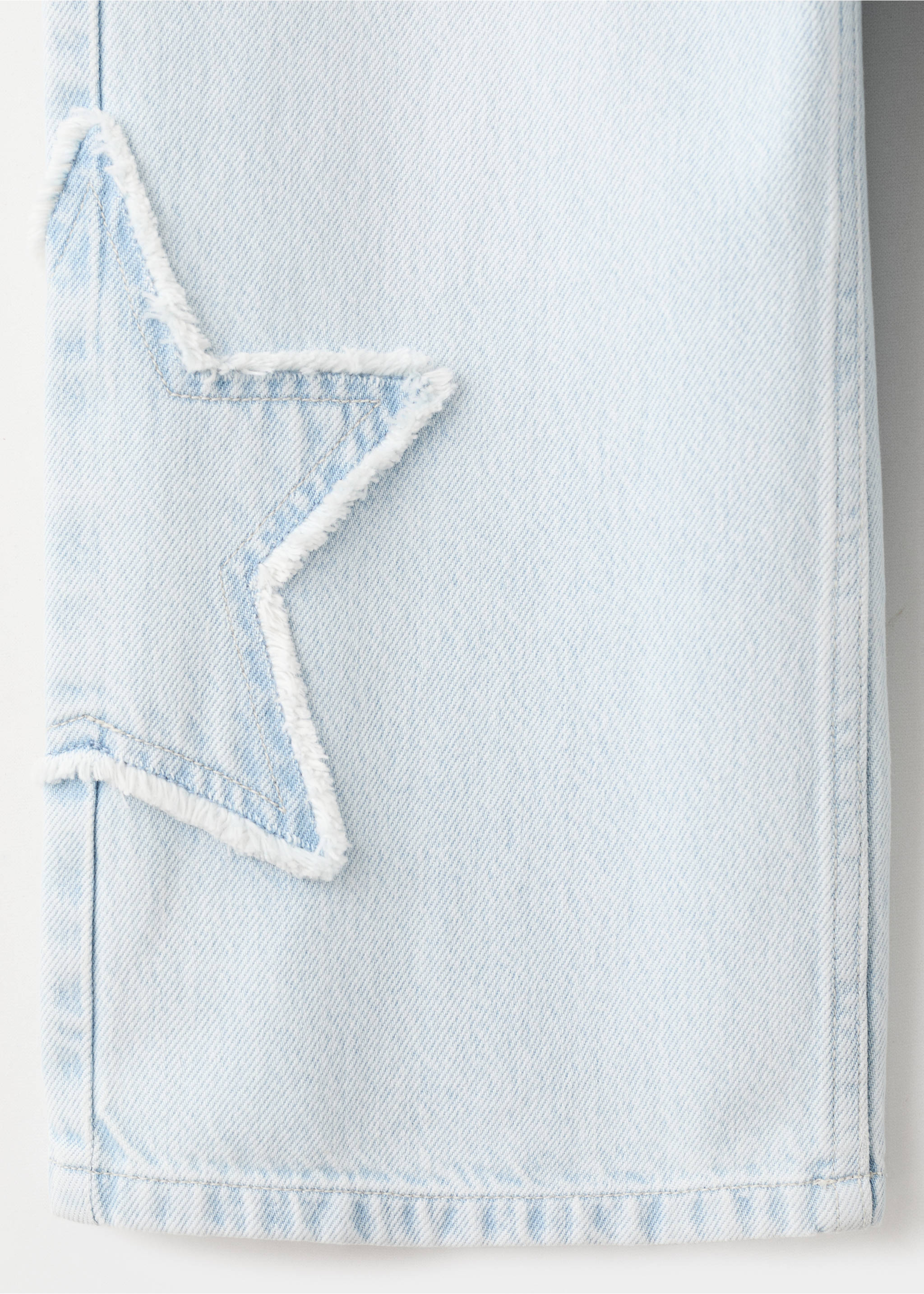 Jean wide leg étoiles - Détail de l'article 0, Bleu clair. Ref: 27011264-00.