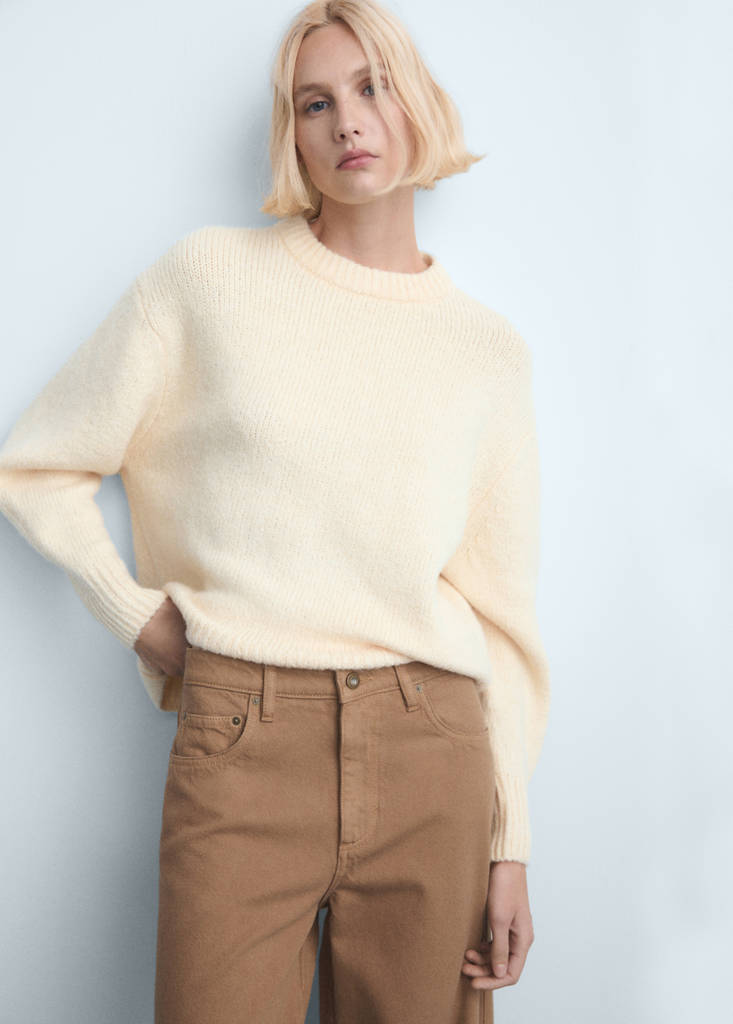Low-rise balloon jeans — Sand