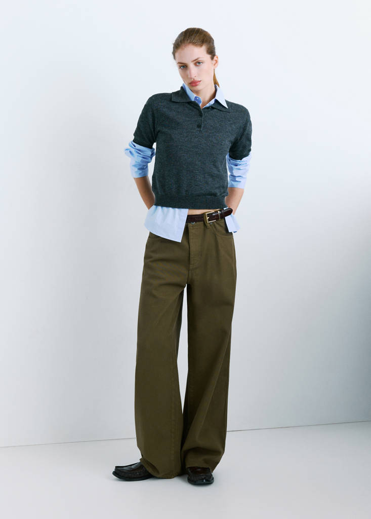 Low-rise balloon jeans — Khaki