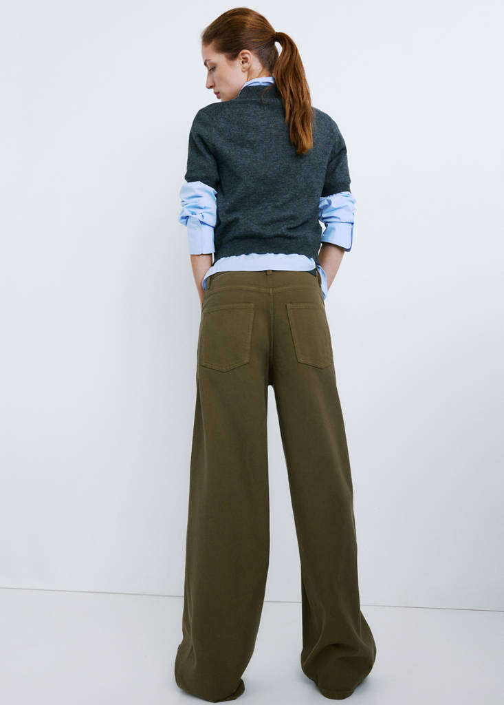 Low-rise balloon jeans — Khaki