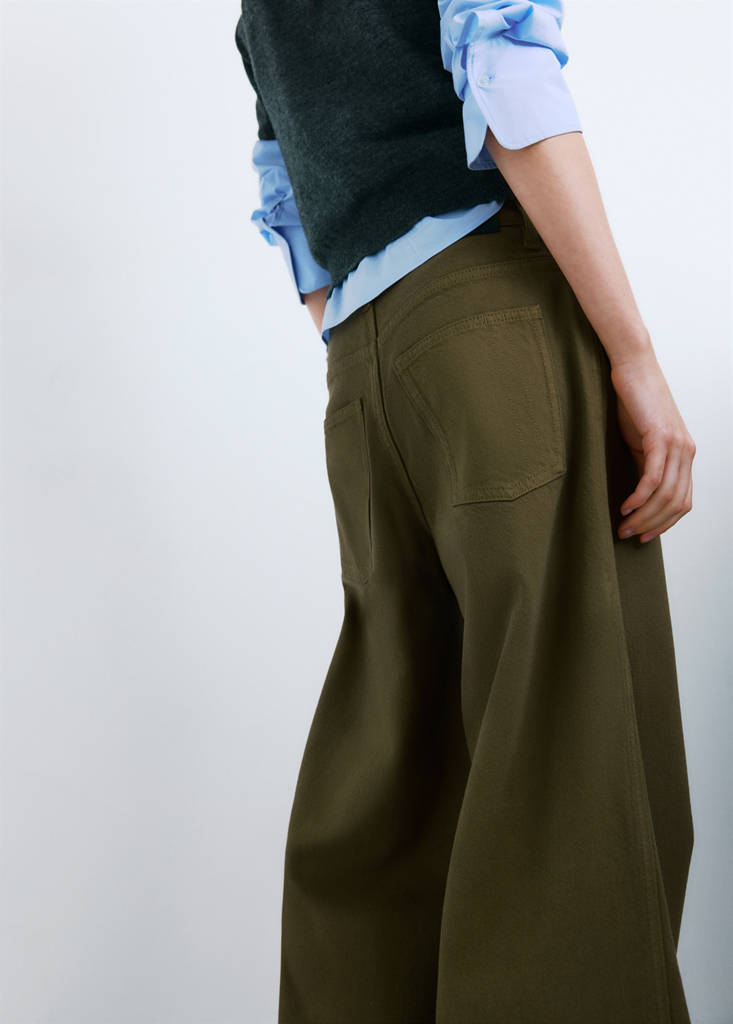 Low-rise balloon jeans — Khaki