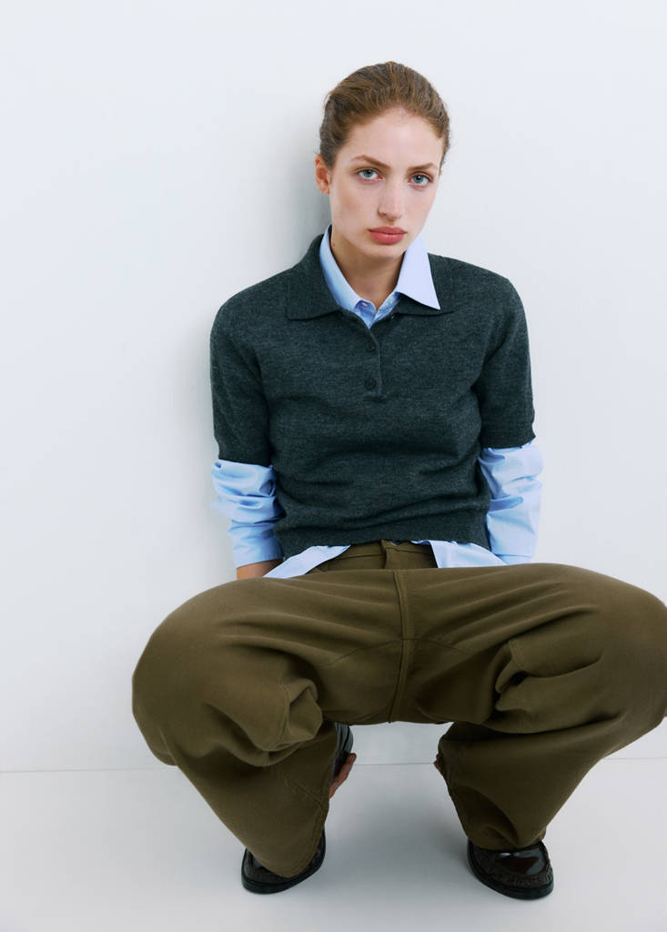 Low-rise balloon jeans — Khaki
