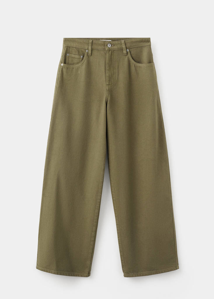 Low-rise balloon jeans — Khaki