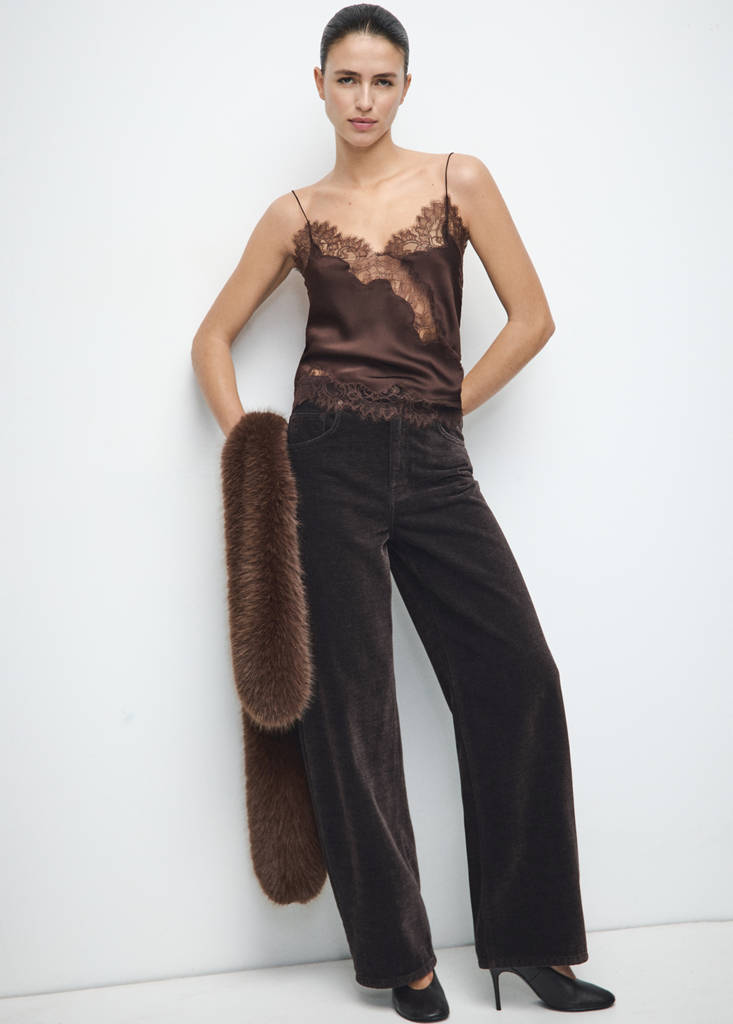 Velvet balloon jeans — Chocolate