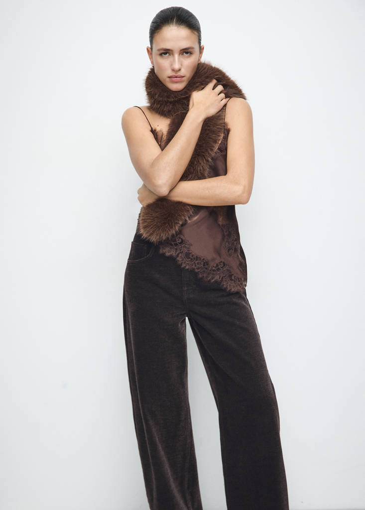 Velvet balloon jeans — Chocolate