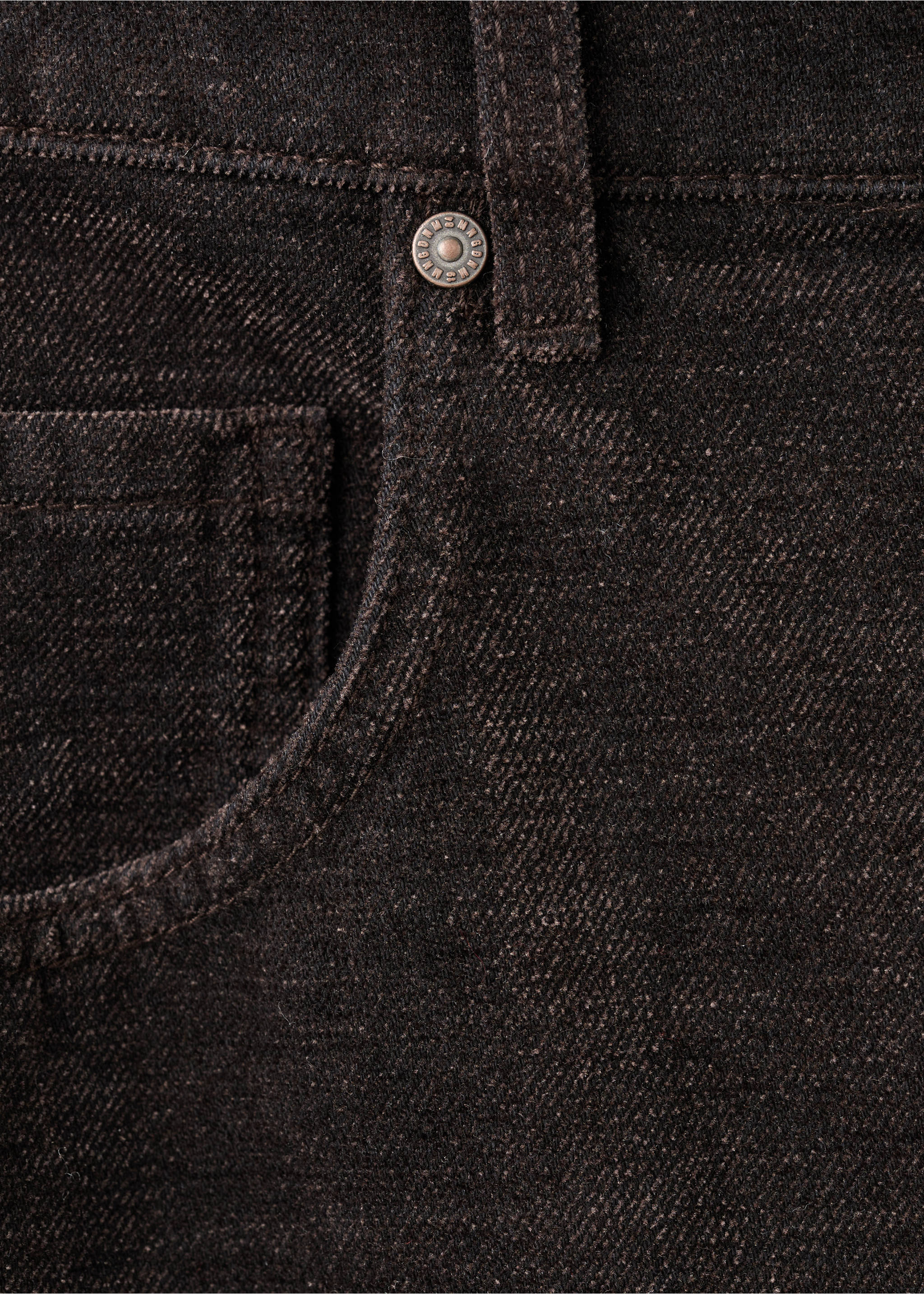 Jean ballon velours - Détail de l'article 0, Chocolat. Ref: 27011273-00.