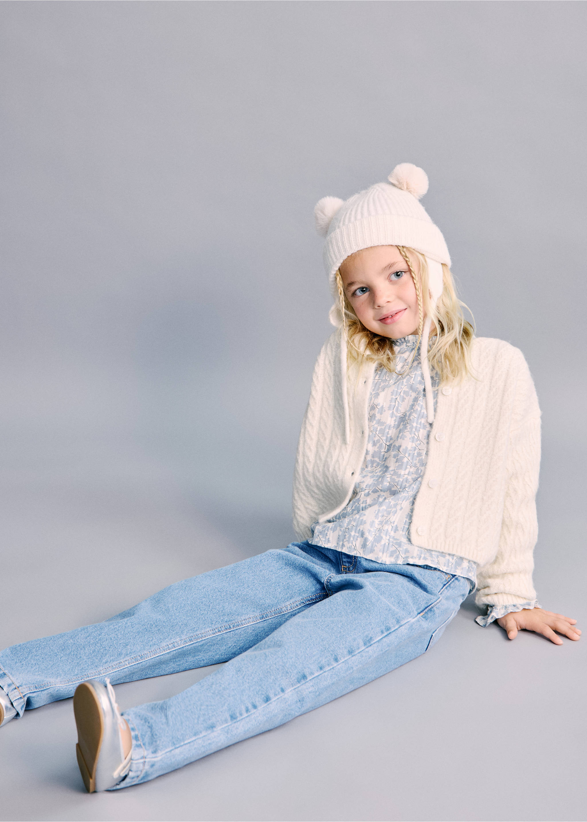 Jeans paperbag botones - Detalle del artículo 1, Azul medio. Ref: 27011275-00.