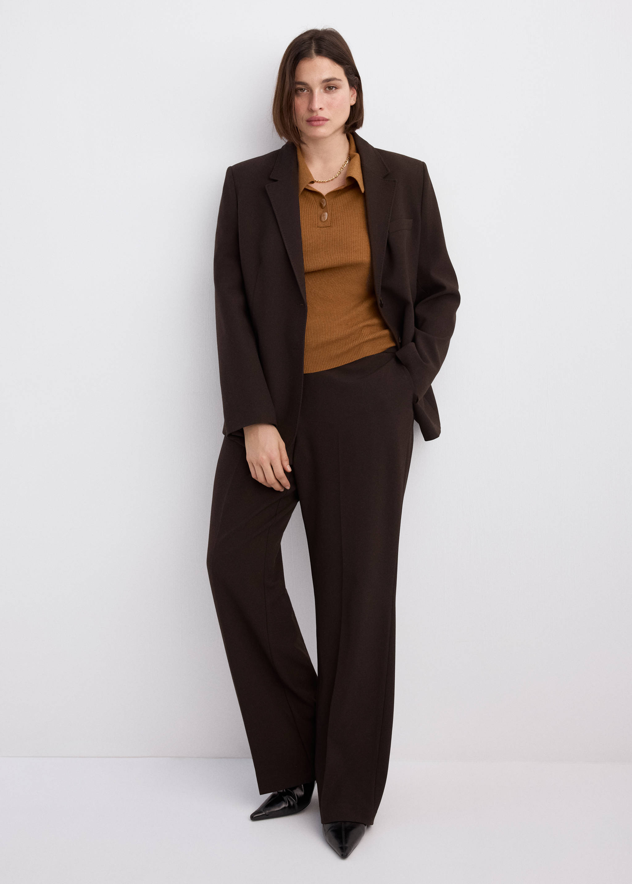 Polo-neck ribbed sweater - Details of the article 3