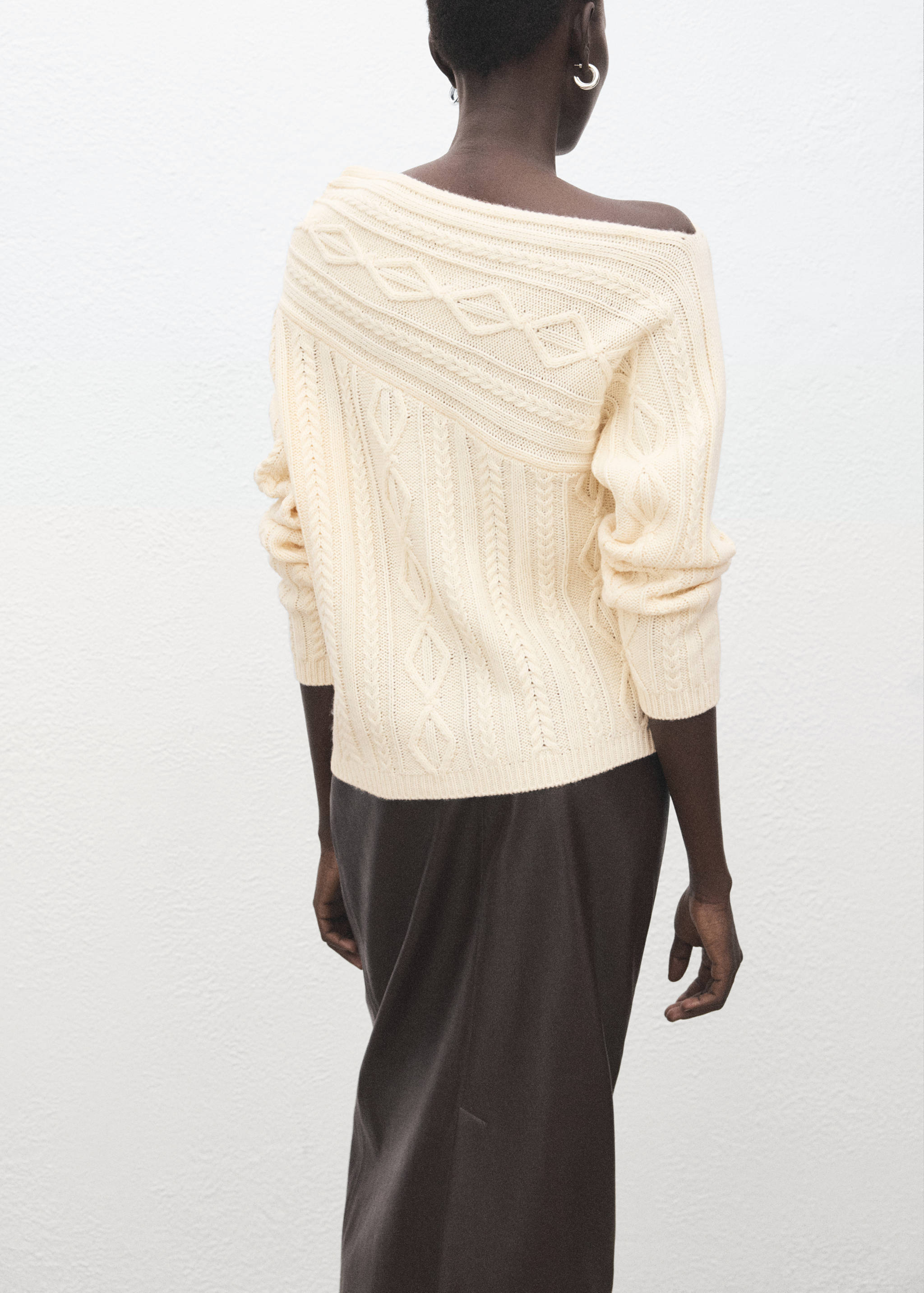 Braided wool-blend sweater - Reverse of the article