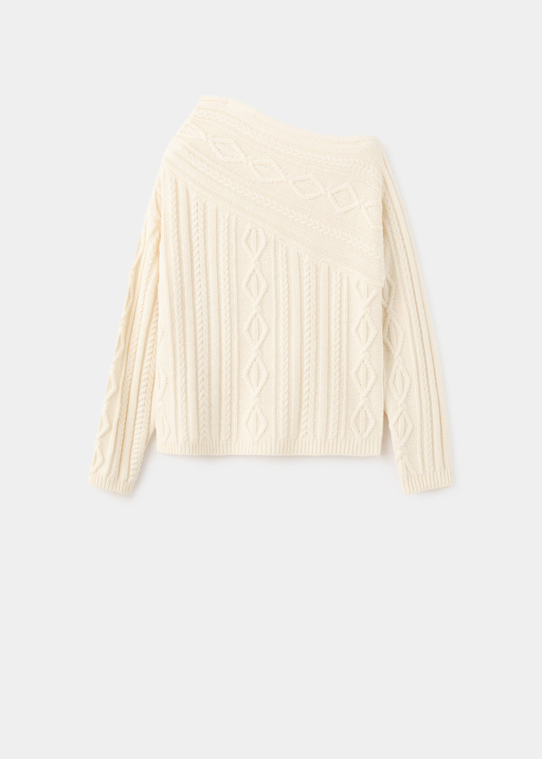 Pull-over laine mélangée torsades - Article sans modèle
