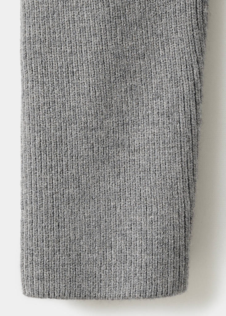 Sweater with asymmetrical roll neck — Medium Heather Grey
