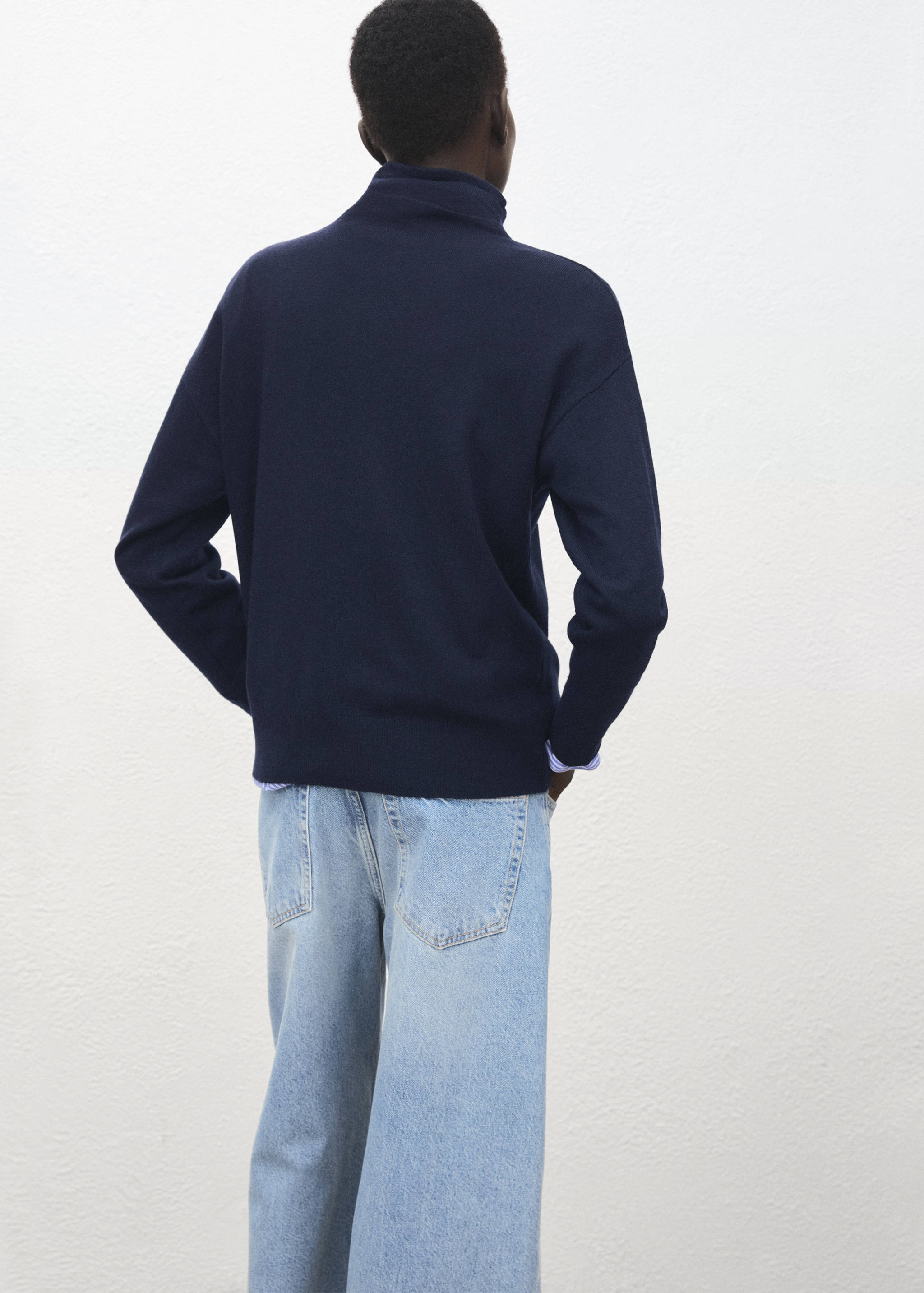 Draped turtleneck sweater - Reverse of the article