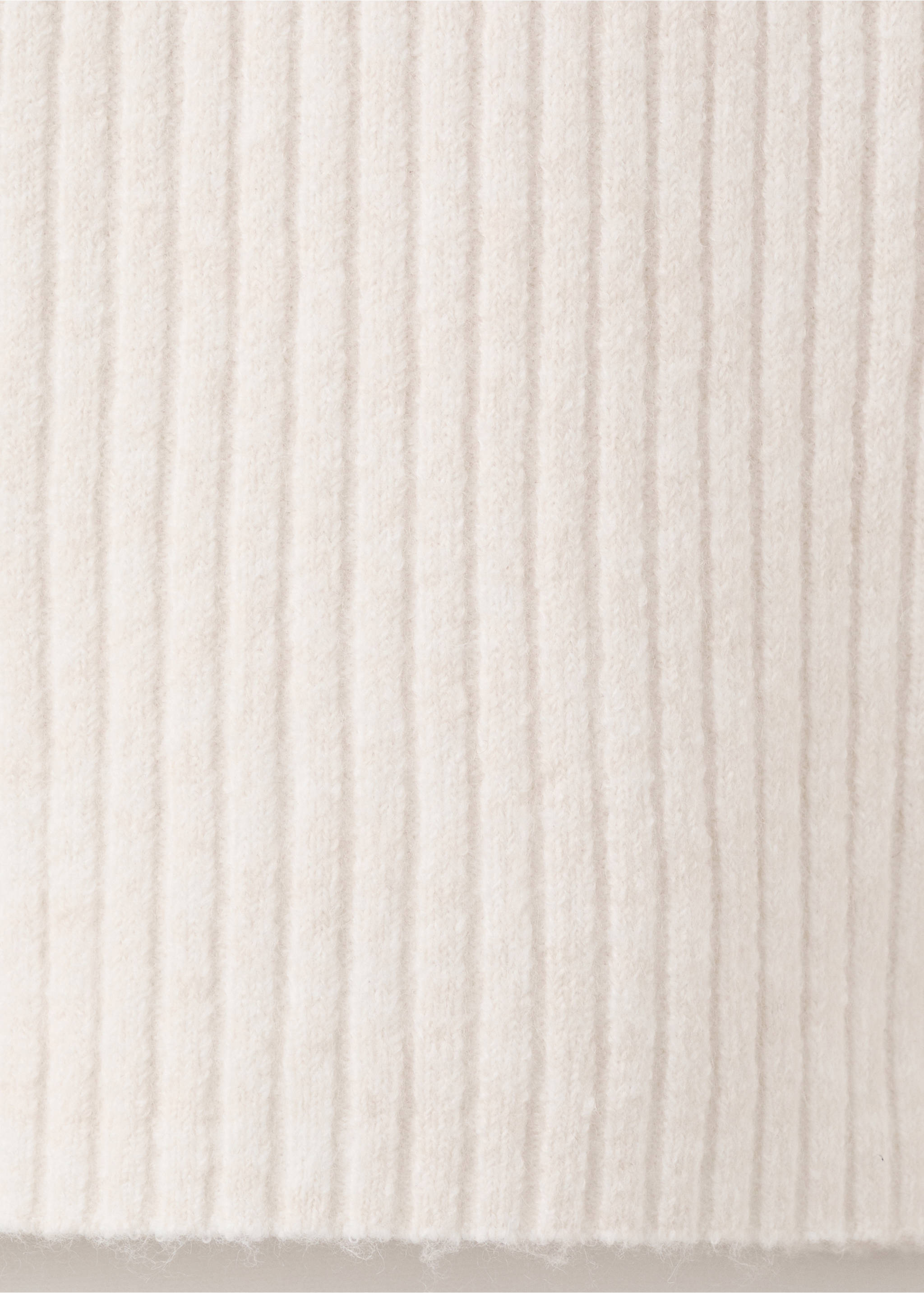 Fitted sweater with perkins neck - Details of the article 0, Ecru. Ref: 27011289-00.