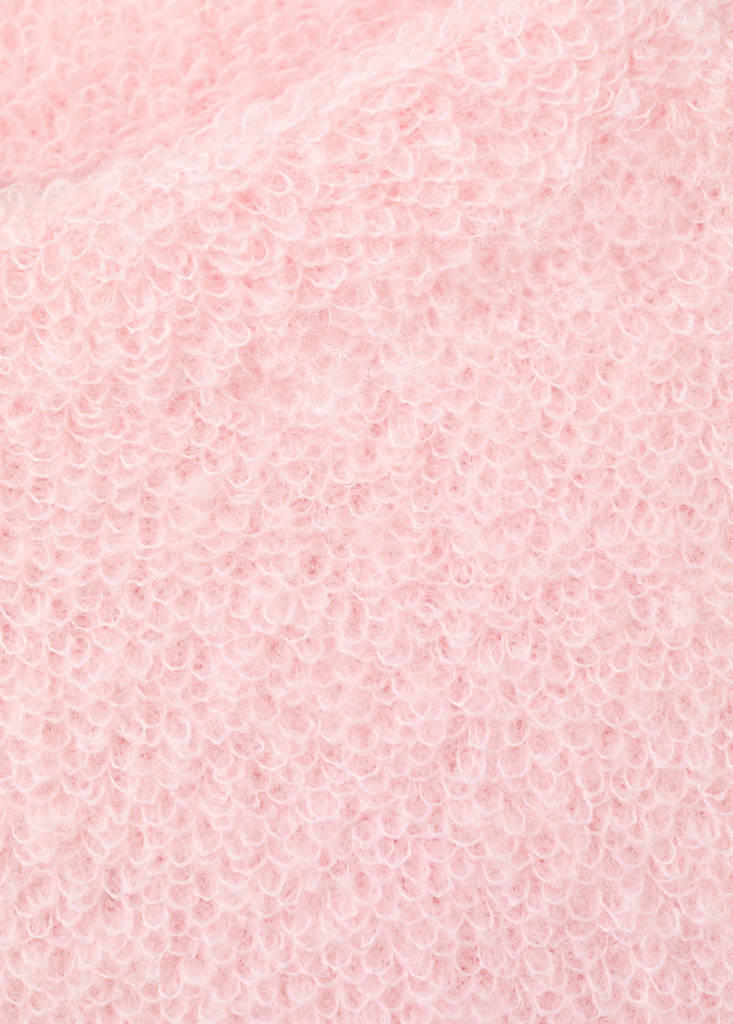 Knitted sweater with perkins neck — Pale Pink