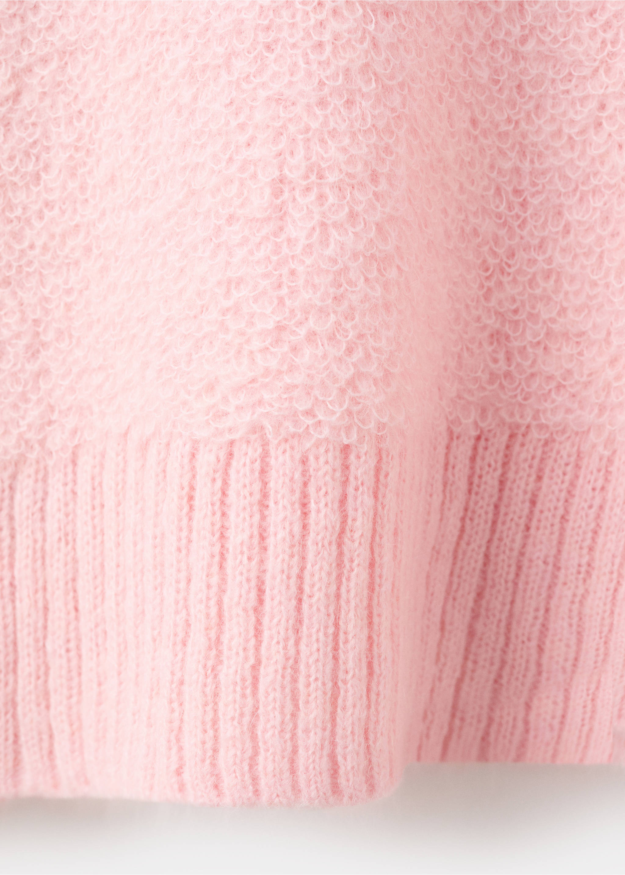 铂金斯领针织毛衣 - null, 淡粉 . Ref: 27011290-00.