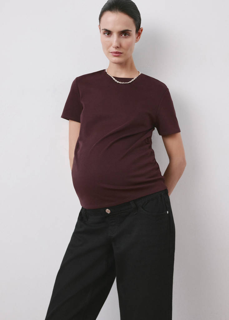 Wide leg maternity jeans — Black denim