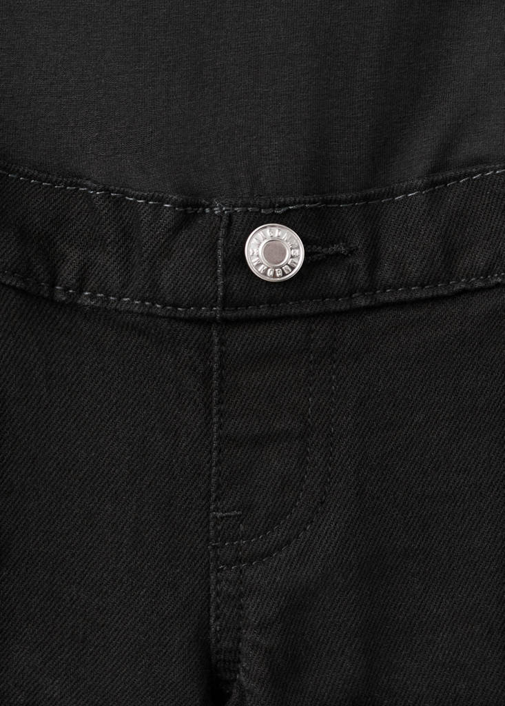 Wide leg maternity jeans — Black denim