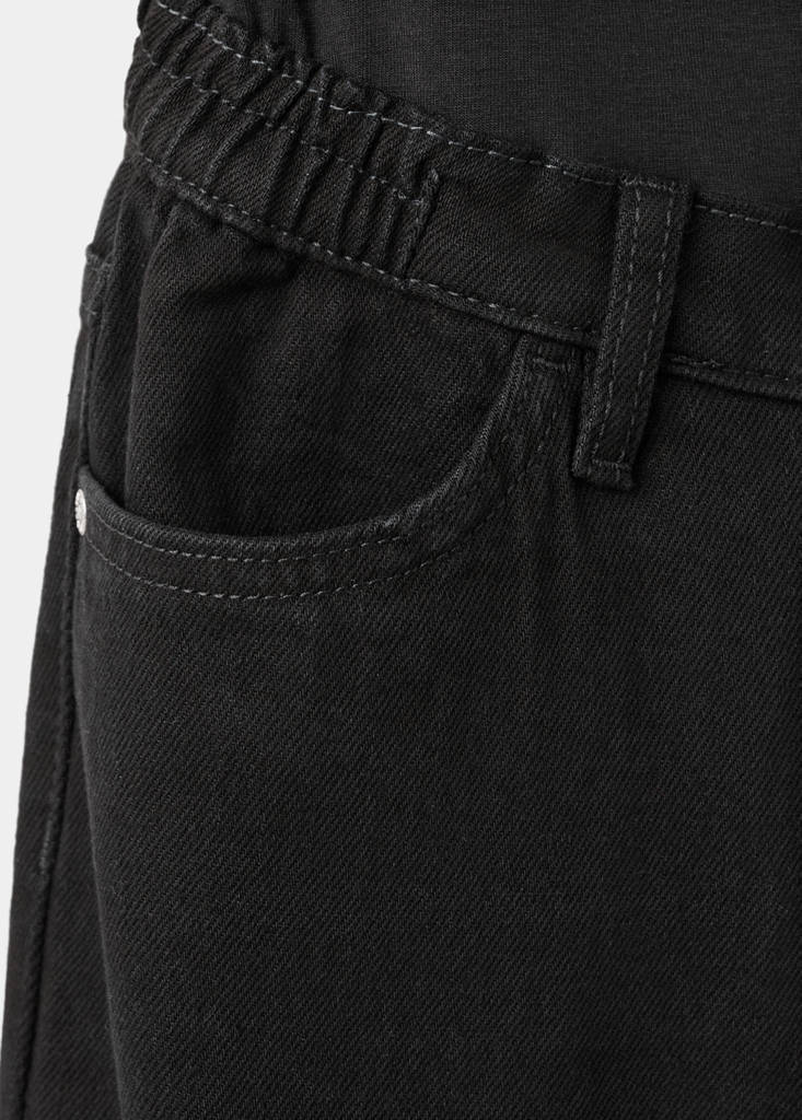 Wide leg maternity jeans — Black denim