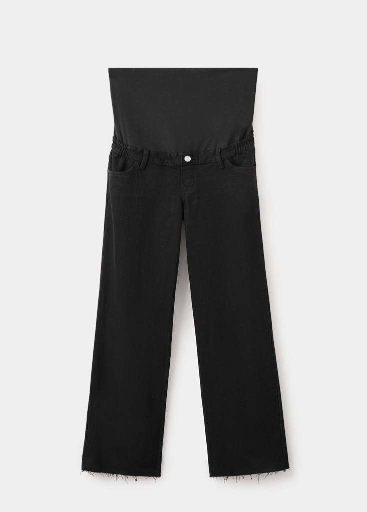 Wide leg maternity jeans — Black denim