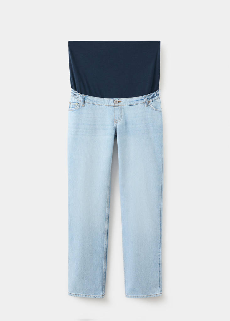 Maternity Straight Jeans — Medium Blue