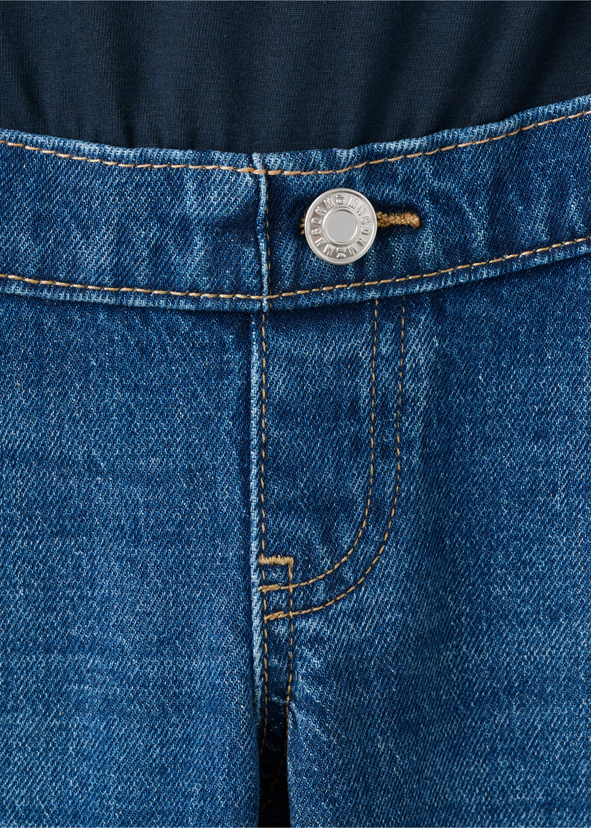 Maternity Straight Jeans - Details of the article 8, Dark Blue. Ref: 27011294-00.