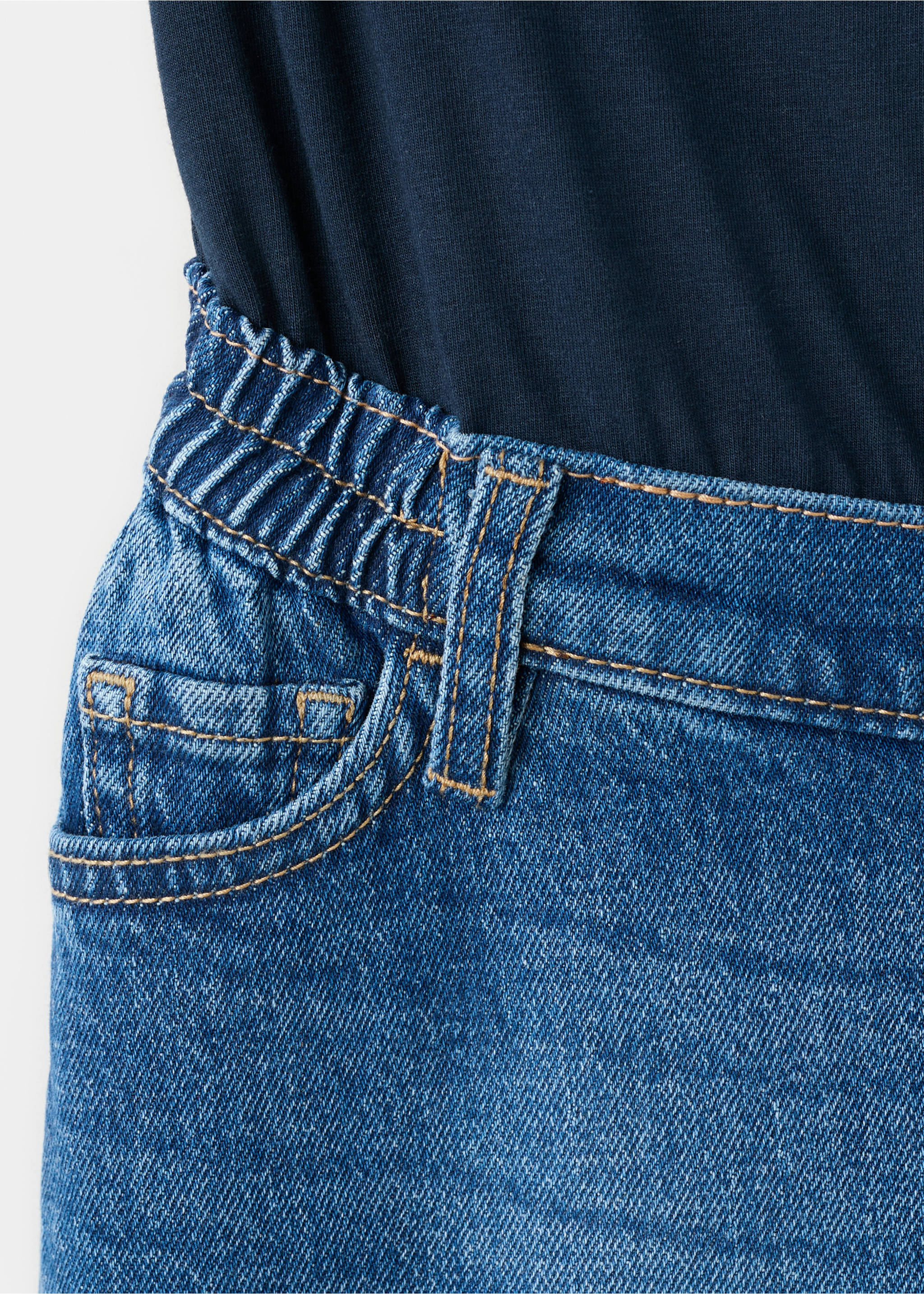 Maternity Straight Jeans - Details of the article 0, Dark Blue. Ref: 27011294-00.