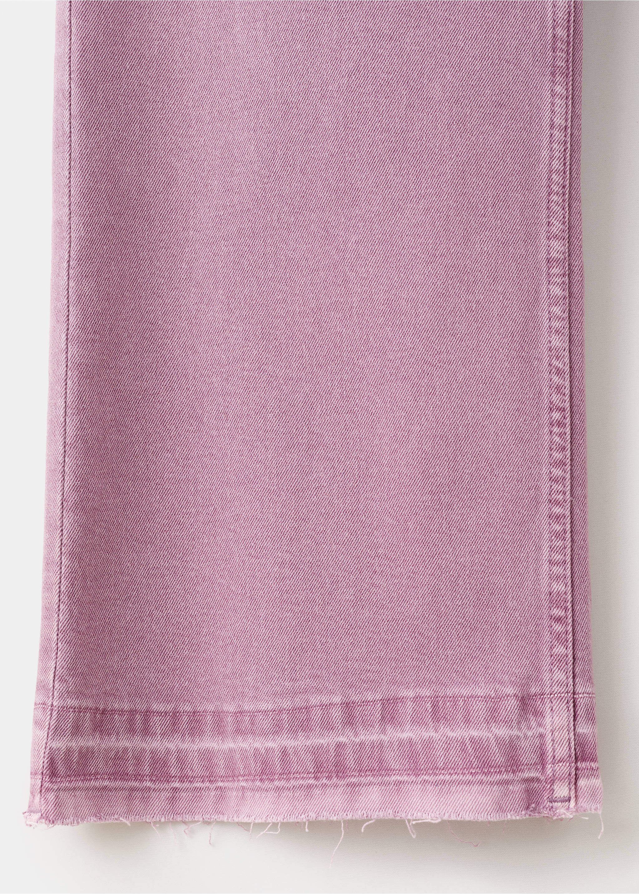 Frayed hem straight jeans - Details of the article 0, Pale Pink. Ref: 27011298-00.