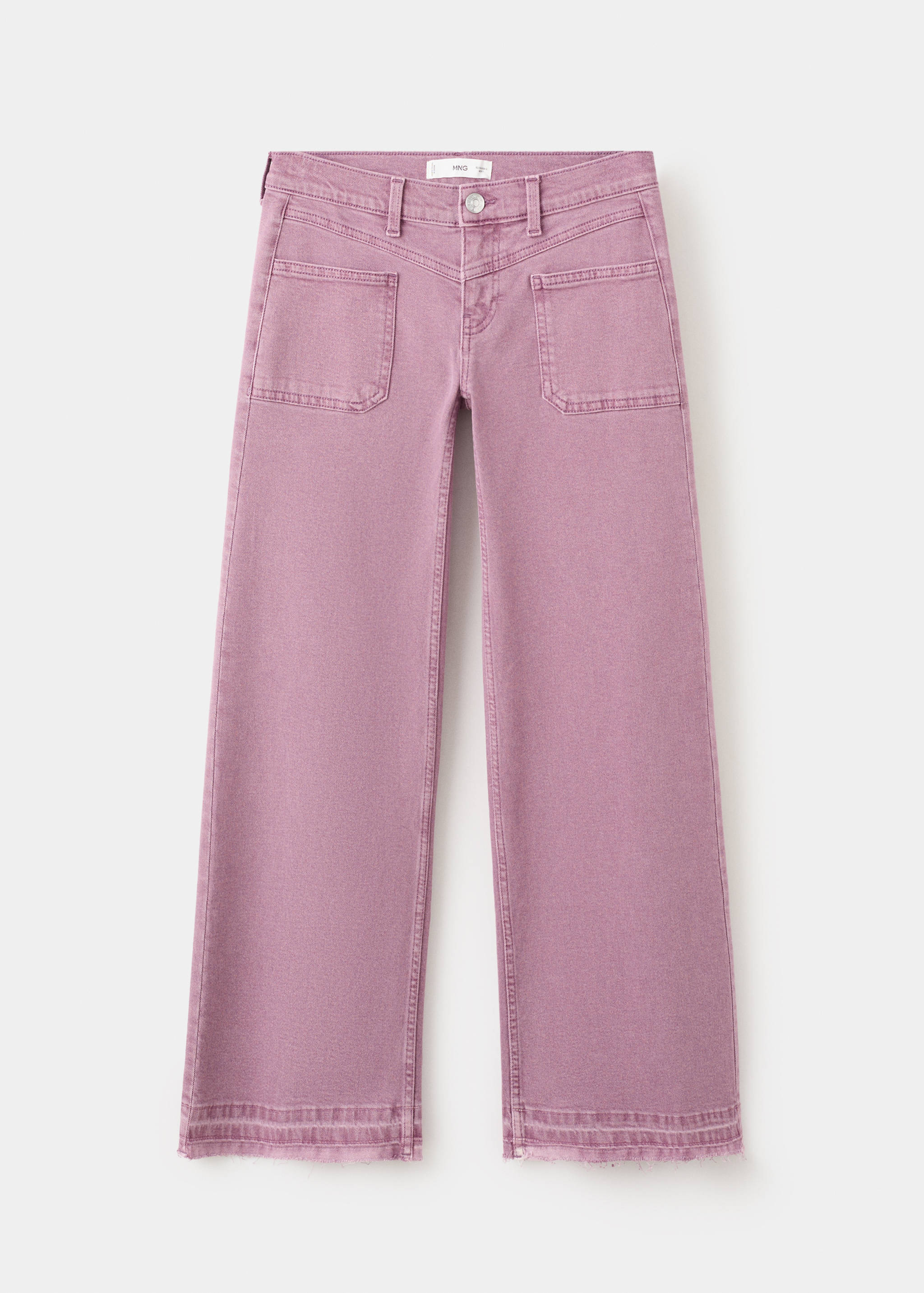 Frayed hem straight jeans - Article without model
