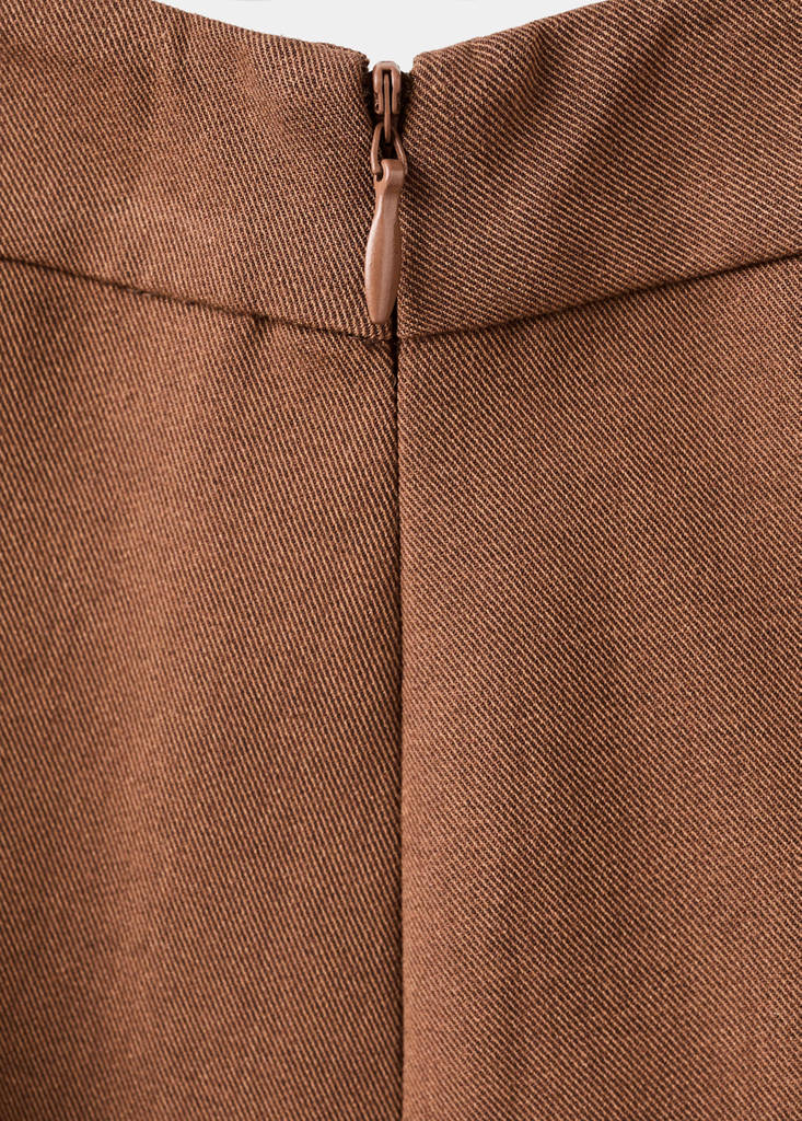 Wide leg suit trousers — Caramel
