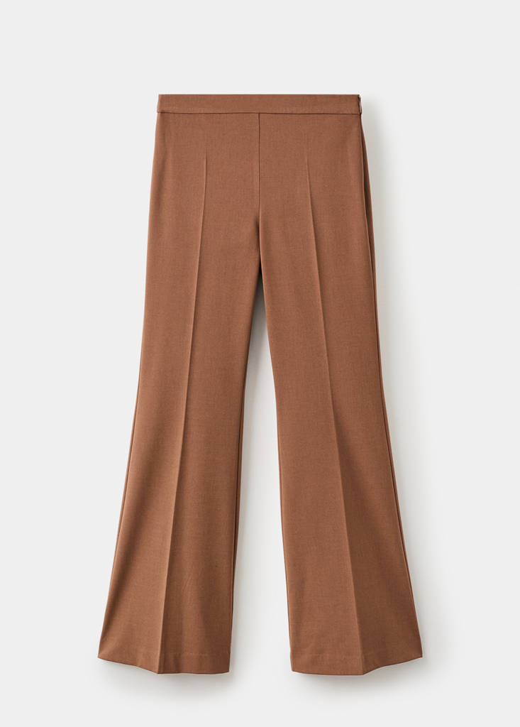 Wide leg suit trousers — Caramel