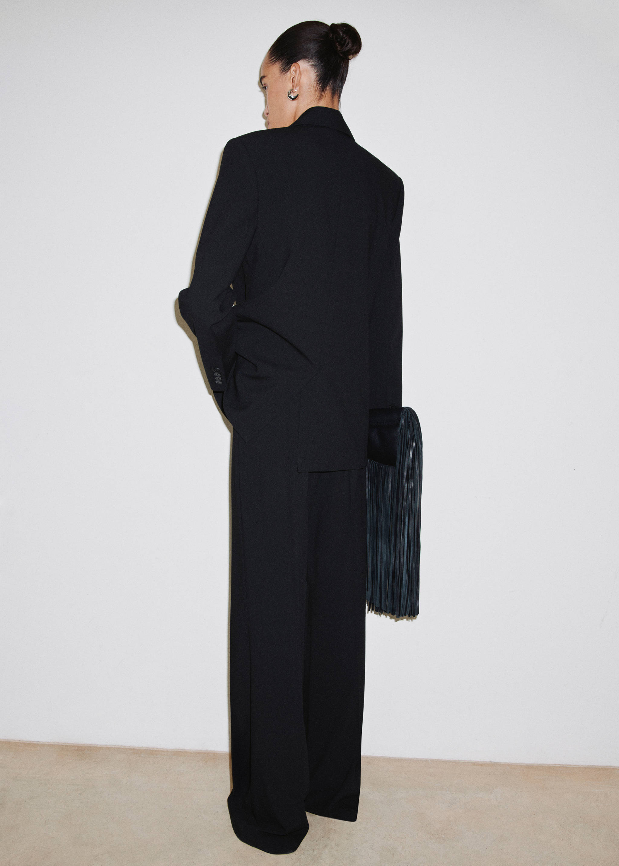 Wide leg suit trousers - Reverse of the article