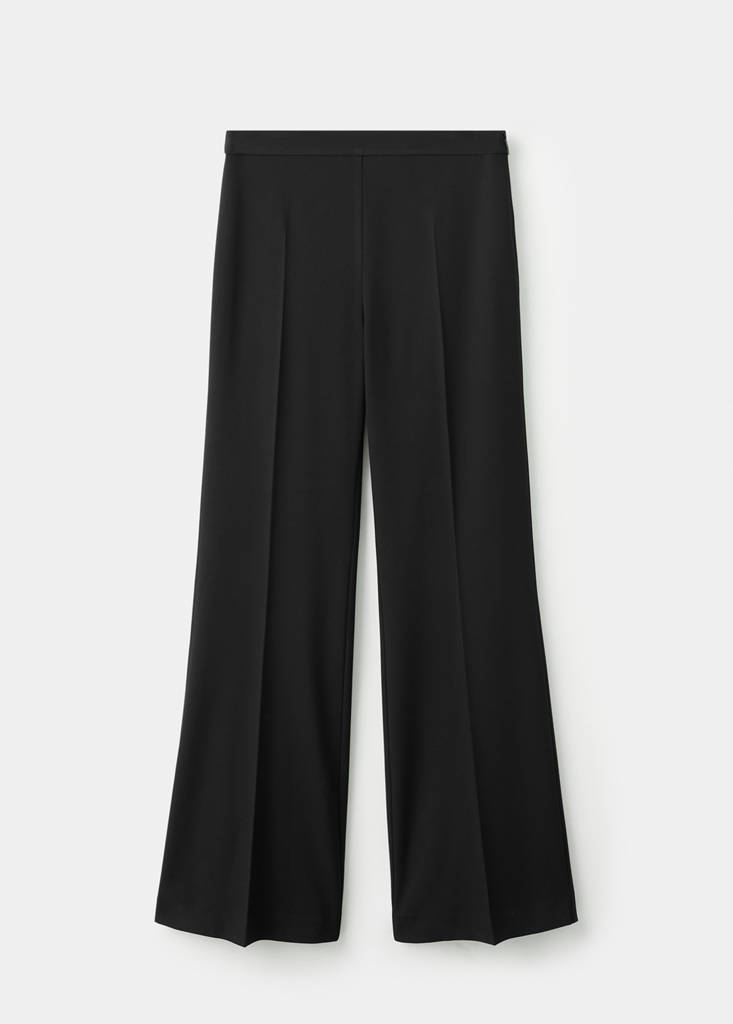 Wide leg suit trousers — Black