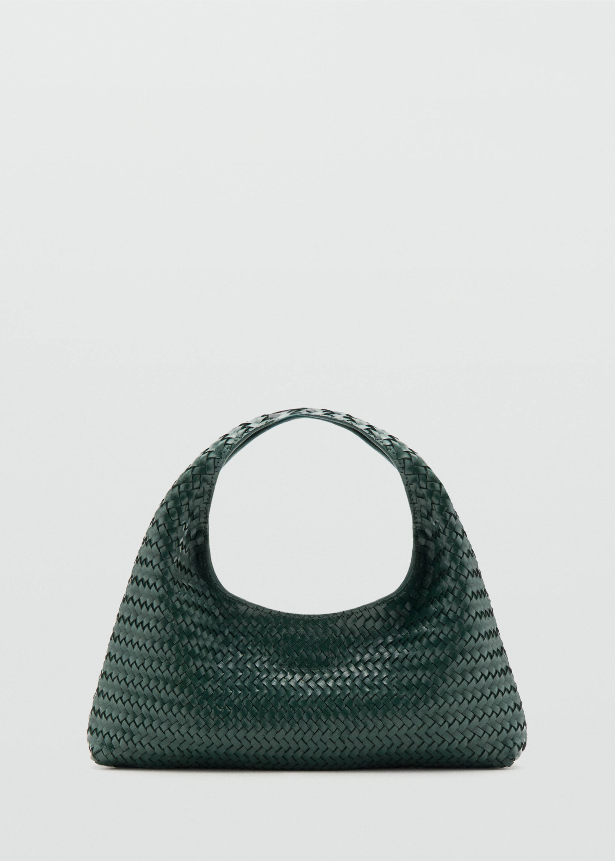 Mini braided leather bag - Article without model, Dark Green. Ref: 27011301-00.