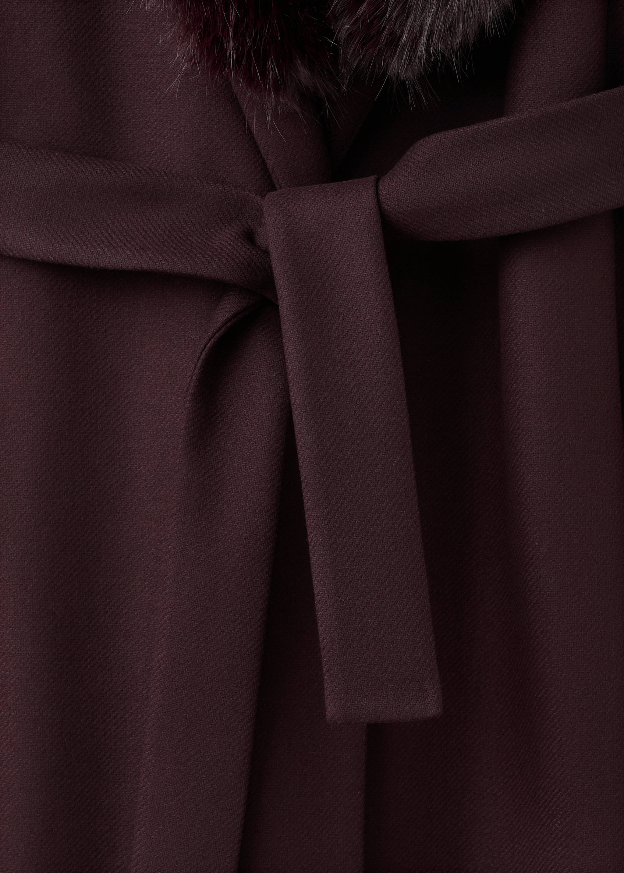 Manteau laine Manteco col fausse fourrure - Détail de l'article 8