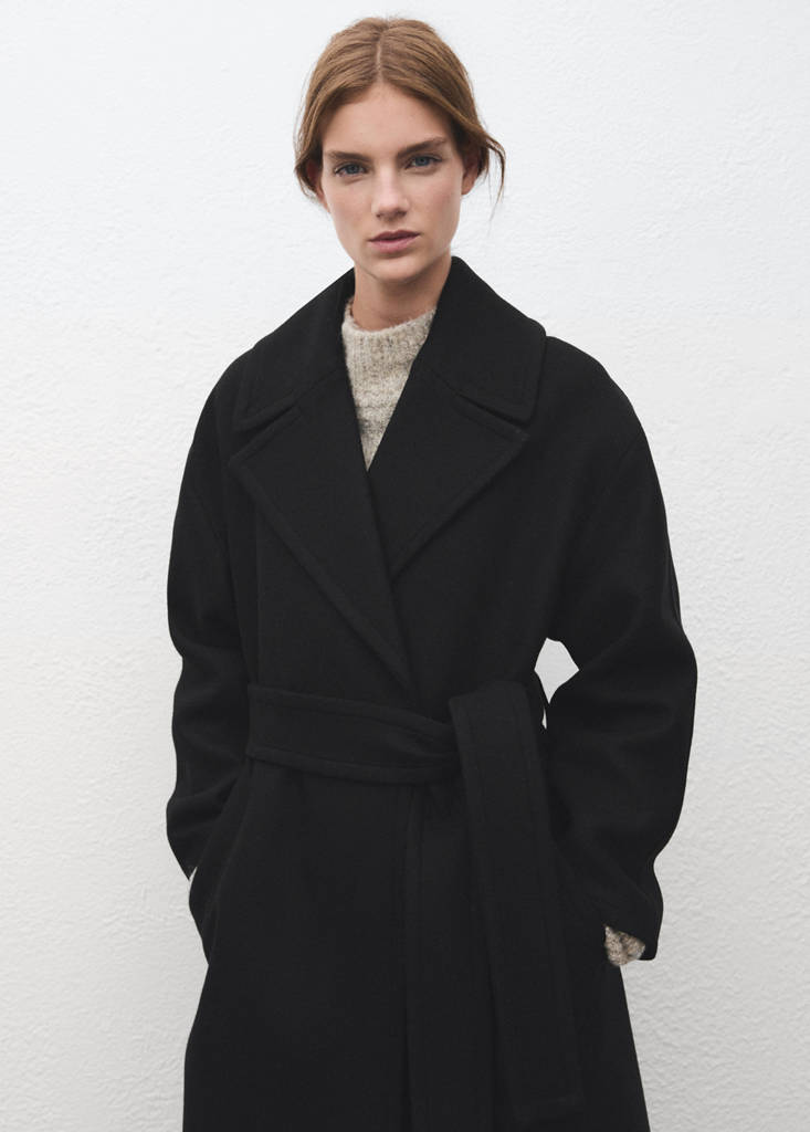 Manteco wool coat with belt