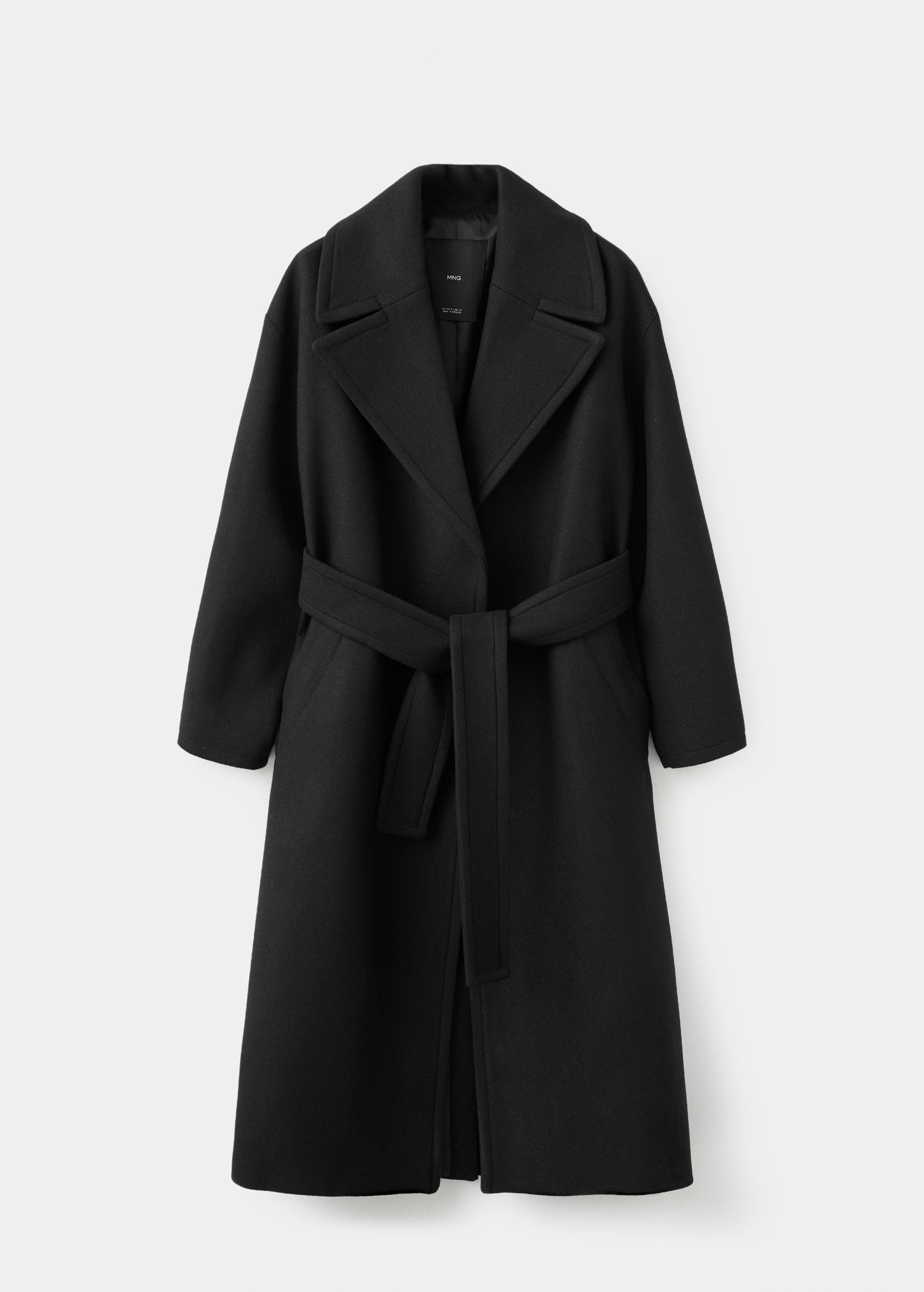 معطف من الصوف بحزام من تصميم مانتيكو - منتج دون نموذج